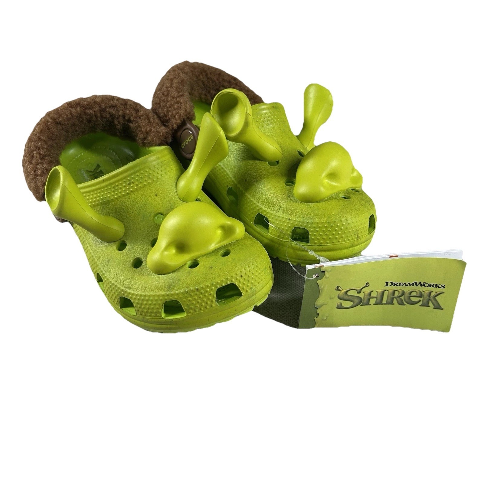 Shrek Crocs Children's 13 Disney Dreamworks Sherpa Heel Clog Cartoon Funny Cute